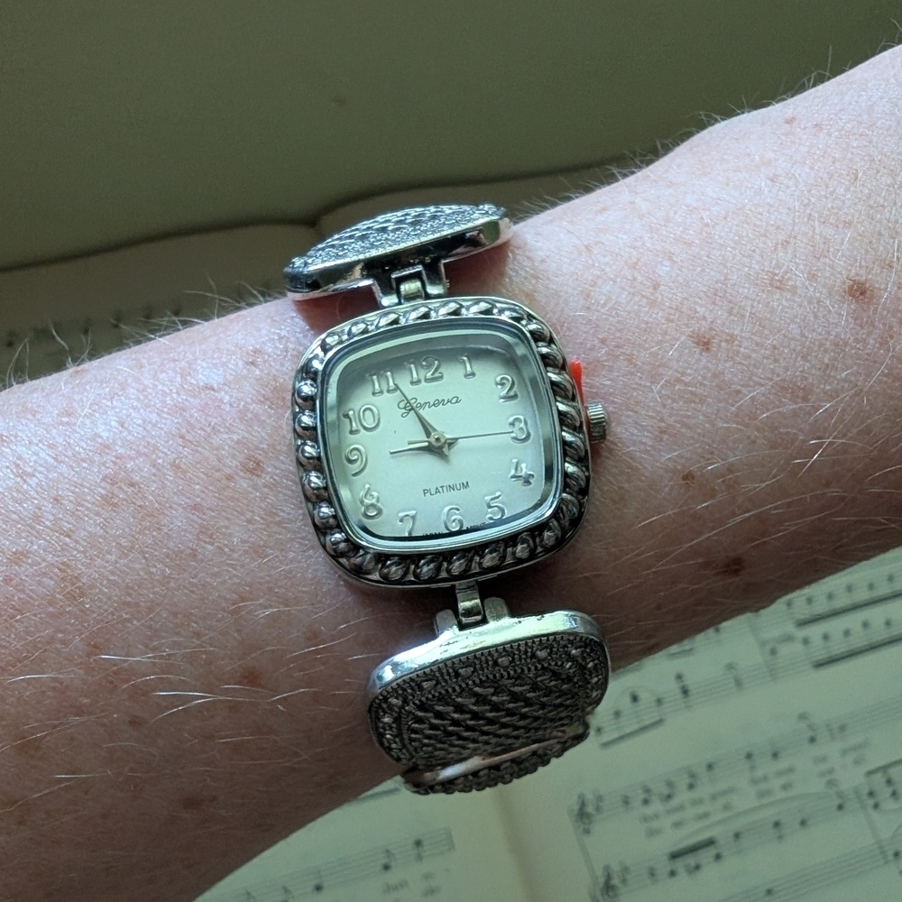 Silver Textured Bracelet Watch - Picture 5 of 10